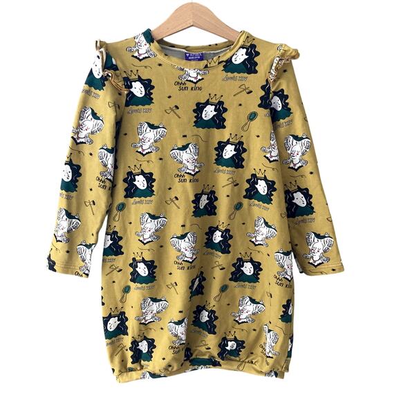 Raspberry Republic Sacrebleu Sun King Ruffle Dress - 5-7Y 116/122 - Picture 1 of 10